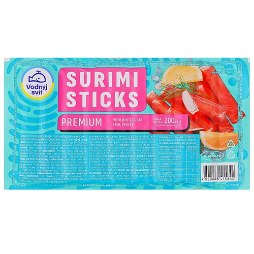 Крабові палички Водний світ 200г surimi sticks зам