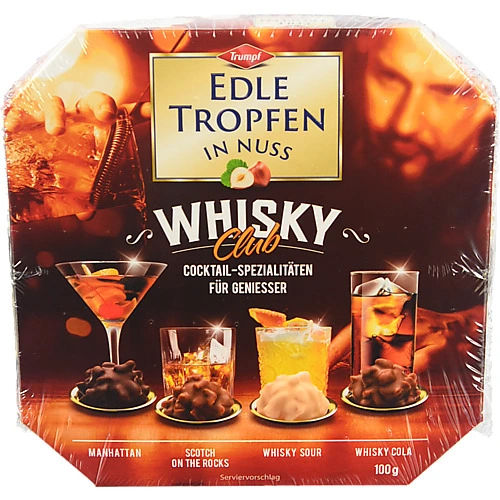Цукерки Edle Tropfen 100г whisky club алкоголь та горіхи