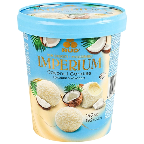 Морозиво Рудь 180г imperium coconut candies пломбір