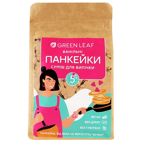 Суміш для випічки Ванільні панкейки Green Leaf д/п 300г