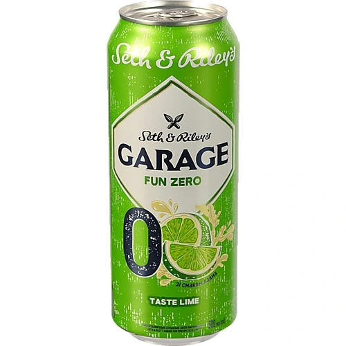 Пиво спеціальне 500мл безалкогольне пастеризоване Taste Lime Fun Zero 0 Seth&Riley's Garage з/б