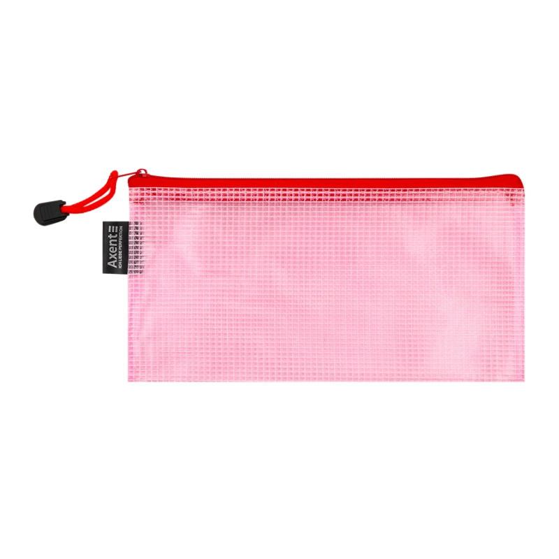 Папка-конверт на блискавці, прозора асорті, Axent