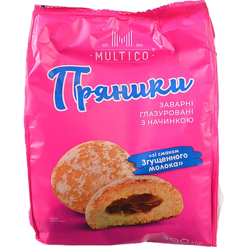 Пряники Multico 300г згущене молоко заварні гла