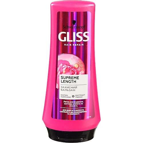 Захисний бальзам для волосся Supreme Length Gliss 200мл