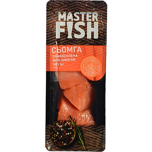 Семга Master Fish 150г слабосолена філе-шматки