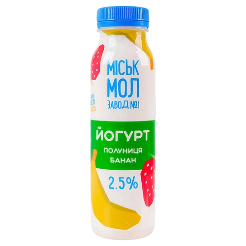 Йогурт ММЗ 250г 2.5% полуниця банан