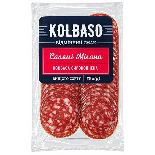 Колбаса Kolbaso 80г мілано с.к в.с