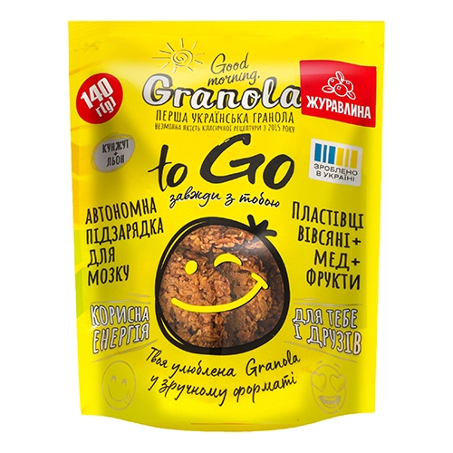 Гранола Журавлина To Go Good morning Granola д/п 140г