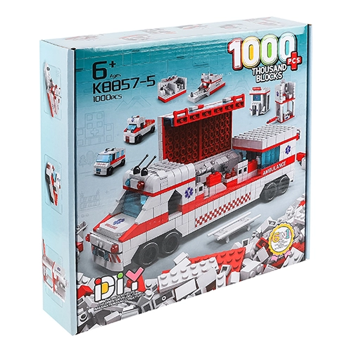 Конструктор для дітей від 6років K8857-5 Швидка допомога Shantou Yisheng 1000ел