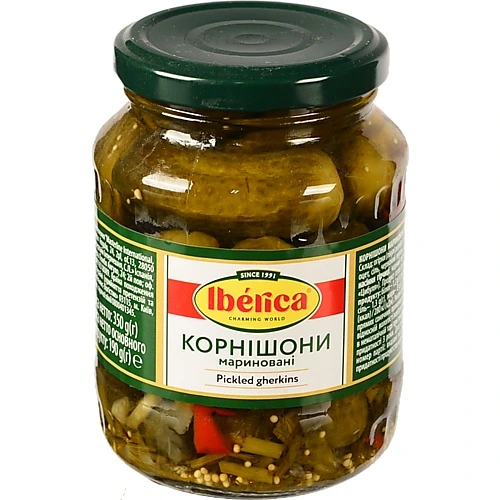 Корнішони мариновані Iberica с/б 350г