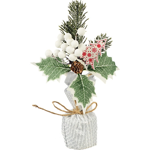 Декор новорічний флористична композиція тип 6 19cm