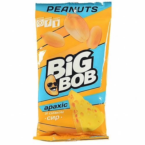 Арахіс  Big Bob смажений зі смаком сиру, 60 г