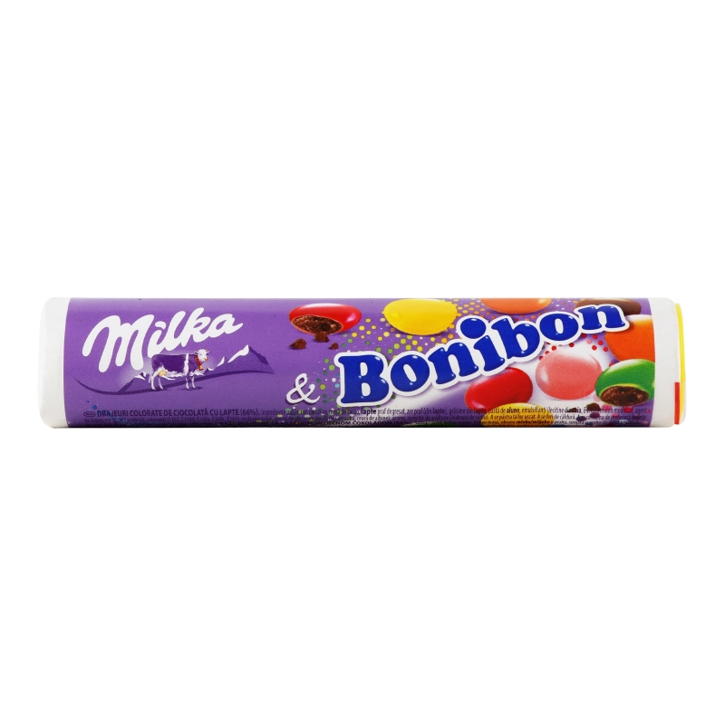 Драже з молочним шоколадом в хрусткій цукровій глазурі Bonibon Milka к/у 24.3г