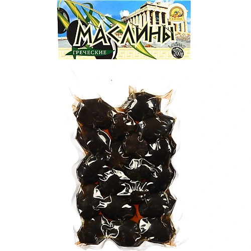 Маслини Eleofyto 200гр чорні великі в.у