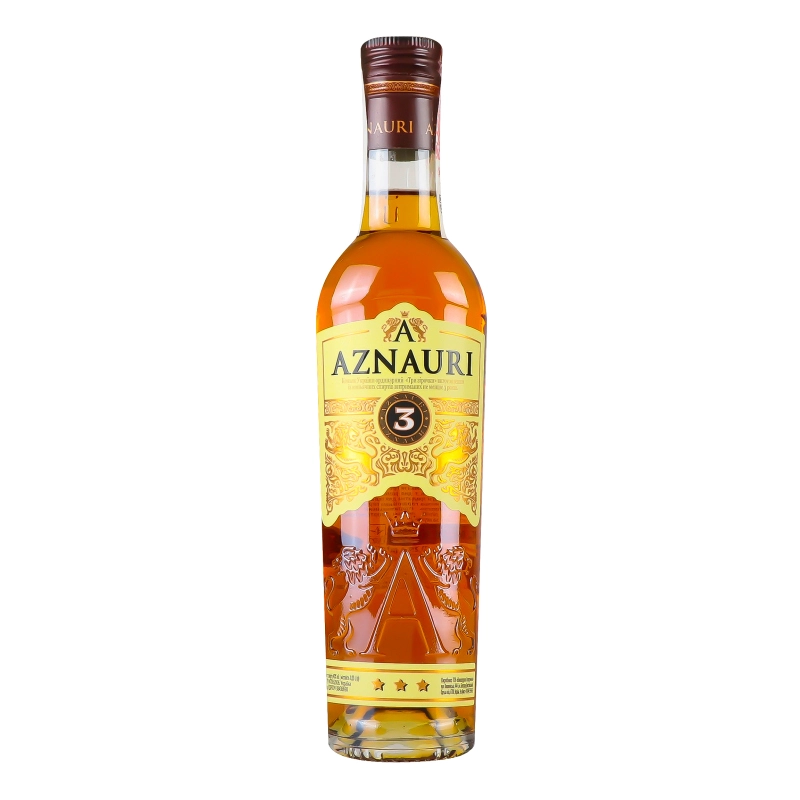 Коньяк 0.25л 40% ординарний Три зірки Aznauri пл
