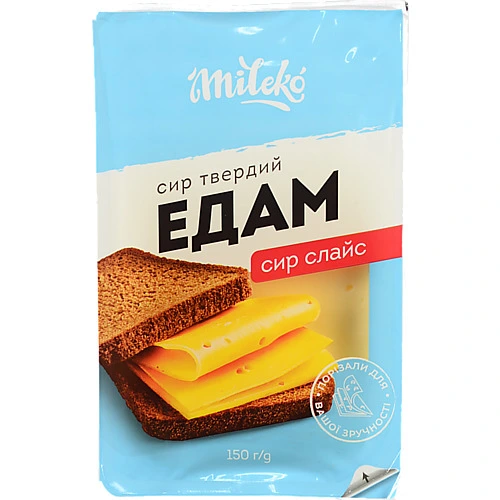 Сир Mileko 150г 45% едам слайс