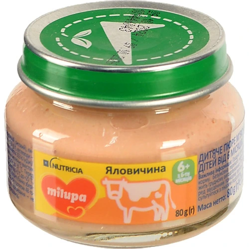 Пюре дитяче Нутріція 80г м'ясна яловичина milupa