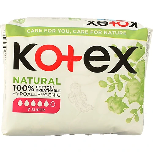 Прокладки гігієнічні Super Natural Kotex 7шт