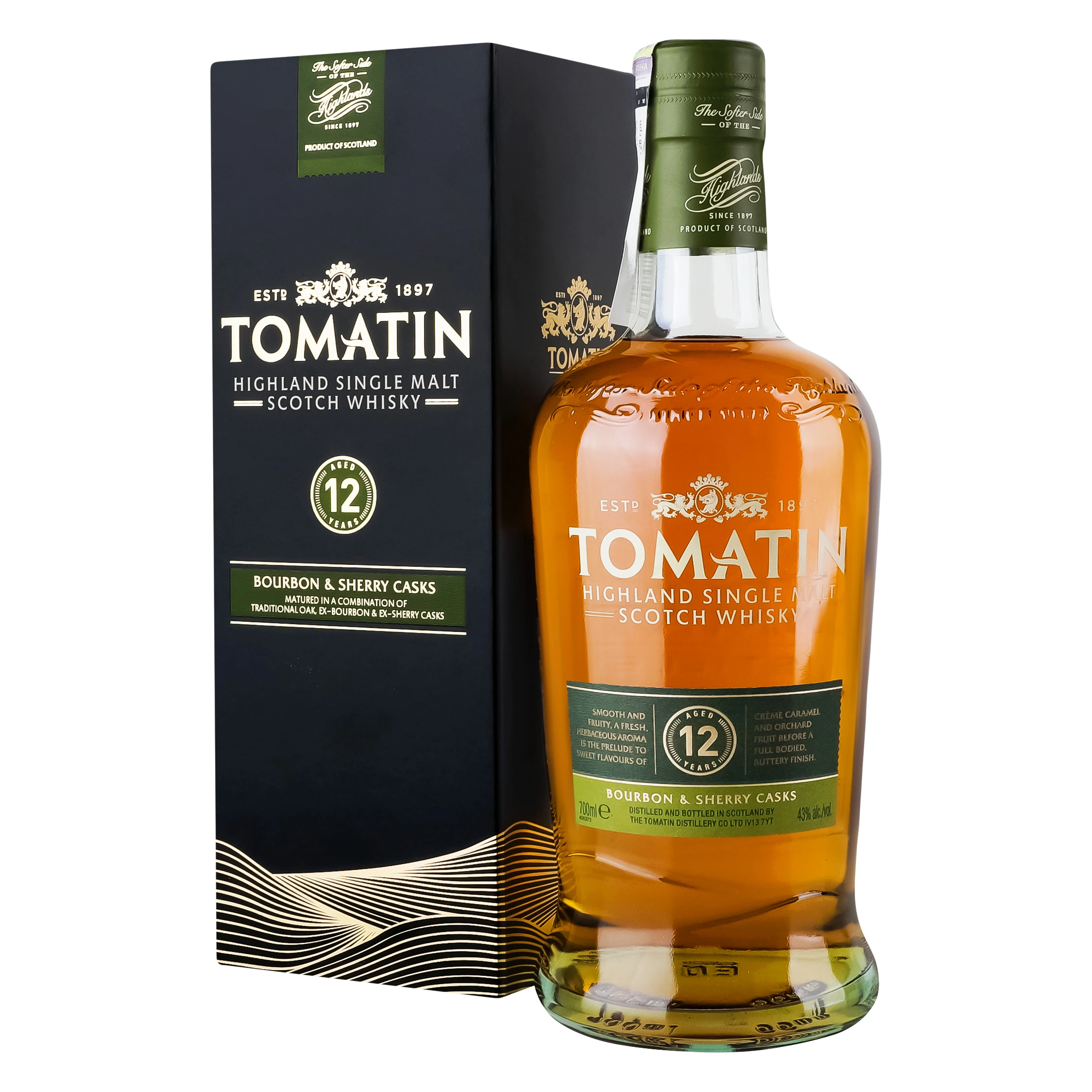 Віскі Tomatin 0.7л 43% distillery 12yo gif