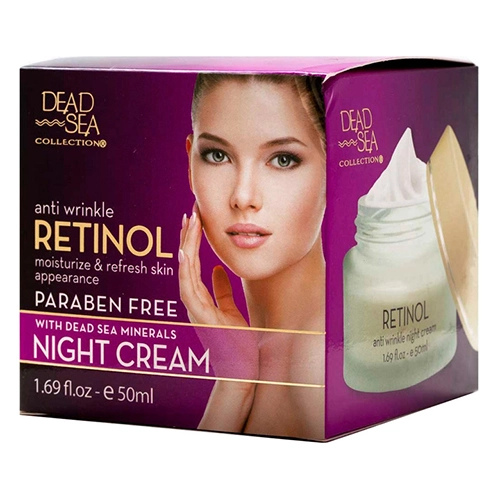 Нічний крем DSC 50мл проти зморшок з ретинолом та мінералами Мертвого моря