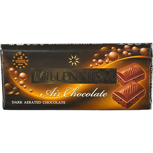 Шоколад Millennium чорний пористий 85г АКЦИЯ