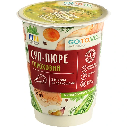 Cуп-пюре Go.To.Vo 40г гороховий мясо прянощи