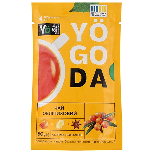 Концентрат напою безалкогольного пастеризований Чай обліпиховий Yogoda д/п 50г