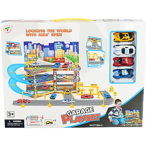 Ігровий набір дитячий складний паркінг з 4 машинками GARAGE 72479 PLAYSET