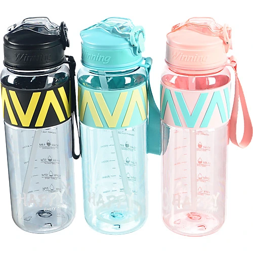 Пляшка для води 800 мл 5 кольорів в асортименті