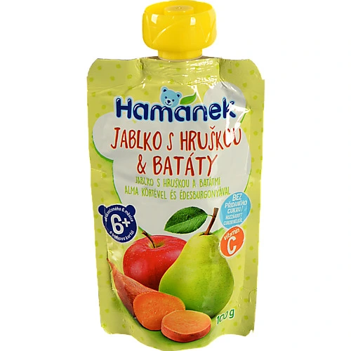 Пюре Hamanek 100г яблуко груша батат пауч