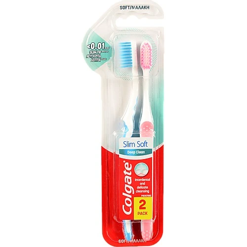 Зубна щітка м'яка Slim Soft Colgate 2шт