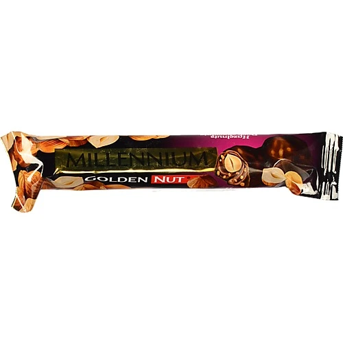 Шоколадний батон Millennium 40г golden nut чорний
