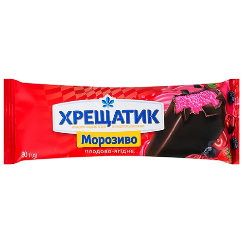Морозиво Хладик 80г хрещатик плодовоягідне конд.гл