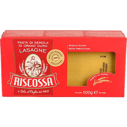 Паста Riscossa 500г лазанья з т.с пшениці