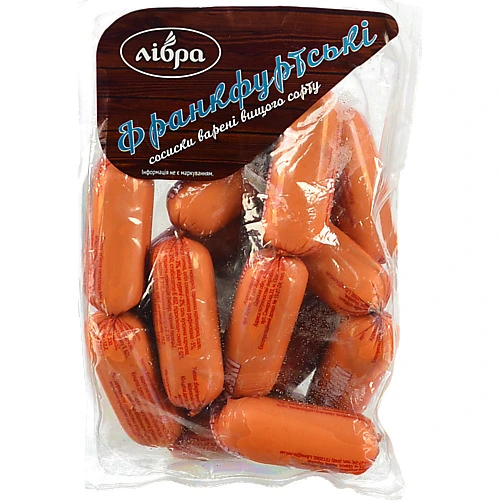 Сосиски [Лібраk [Франкфуртськіk, варені, вищого ґатунку