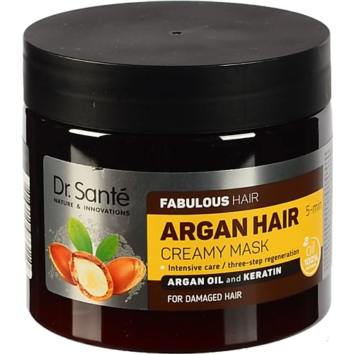 Крем-маска Argan Hair відновлення Dr.Sante 300мл