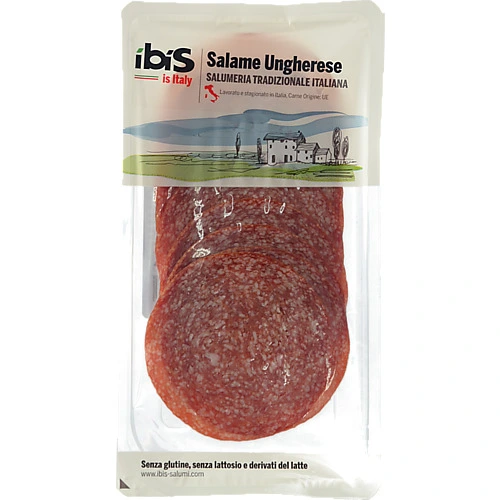 Ковбаса Ibis 80г салямі унгерезе нарізка