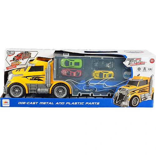Ігрова машинка автовоз з машинками 75074 TRUCK ALLOY CAR SUIT