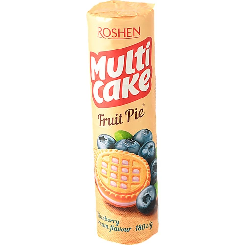 Печиво цукрове Blueberry cream Fruit Pie Multicake Roshen м/у 180г