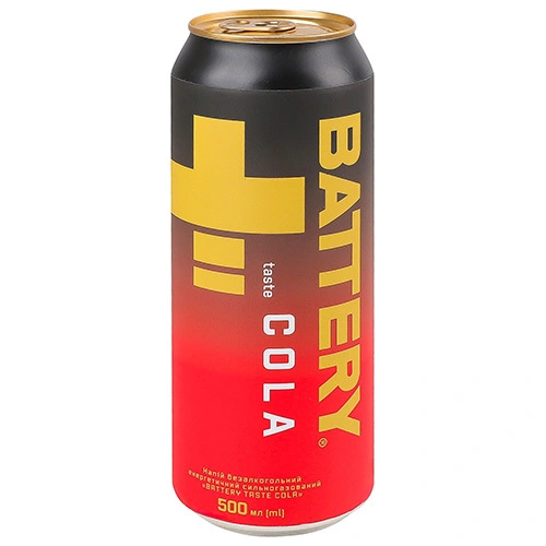 Напій енергетичний Battery 0.5л taste cola с.г з.б