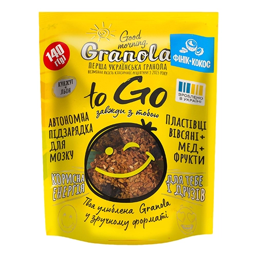 Гранола Фінік+Кокос To Go Good morning Granola д/п 140г