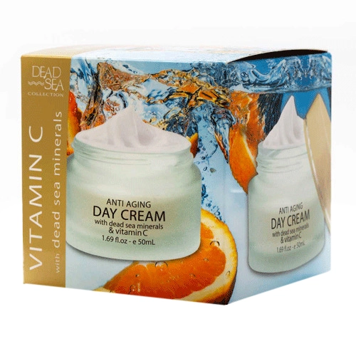Денний крем DSC 50мл  проти зморшок з вітаміном С та мінералами Мертвого моря