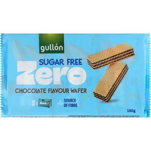Вафлі Gullon 180г zero  шоколад б.цукру