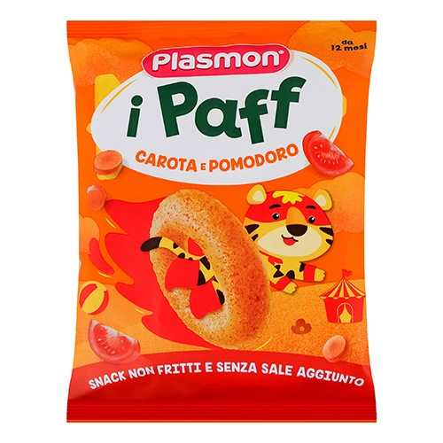 Снеки кукурудзяні для дітей від 12міс з морквою та томатами Baby Puffs Plasmon м/у 15г