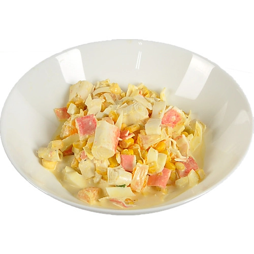 Салат з мандаринами та крабовими паличками