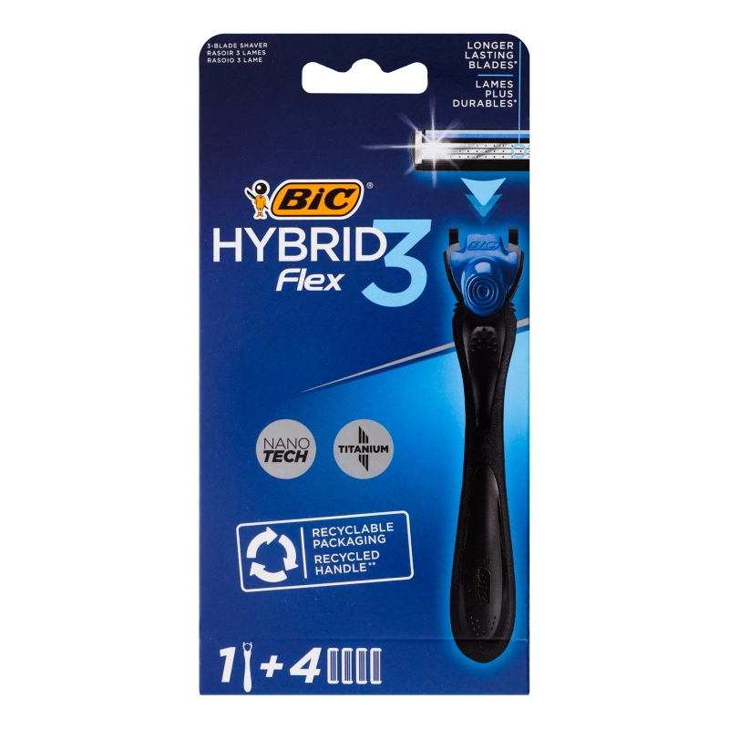 Бритвена система 3-лезова Hybrid 3 Flex Bic 1шт