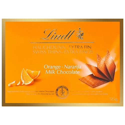 Шоколад Lindt 125г молочний зі смаком апельсином