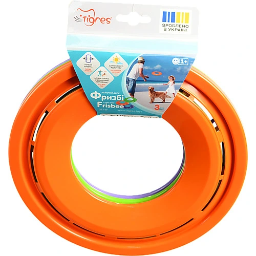 Іграшка Tigres 3шт фризбі літаючий диск 39749