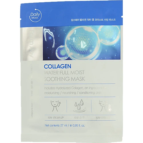 Маска Farmstay 27мл д.обличчя collagen water full moist soothing тканинна з колагеном