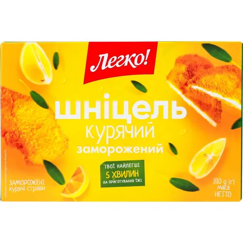 Шніцель Легко 310г курячий заморожений